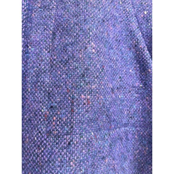 Vintage Jimmy Hourihan Of Dublin Donegal Tweed Purple Wool Coat Size 10 Ireland - Picture 3 of 7